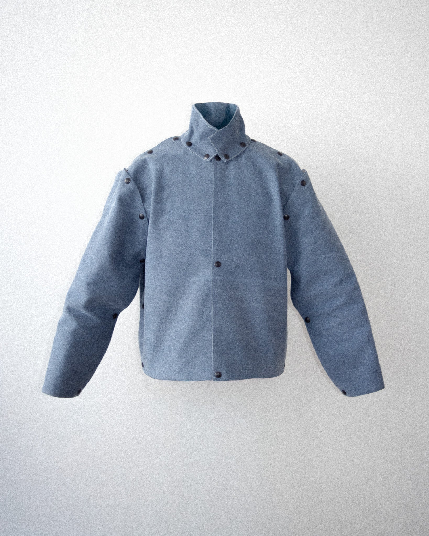 snap jacket - baby blue heavy canvas