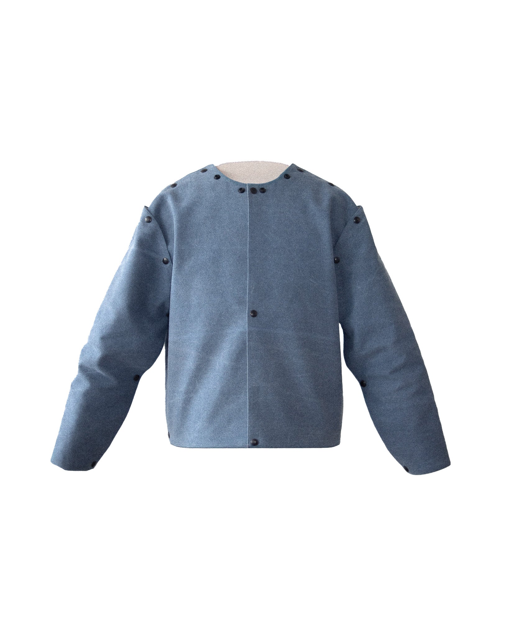 snap jacket - baby blue heavy canvas