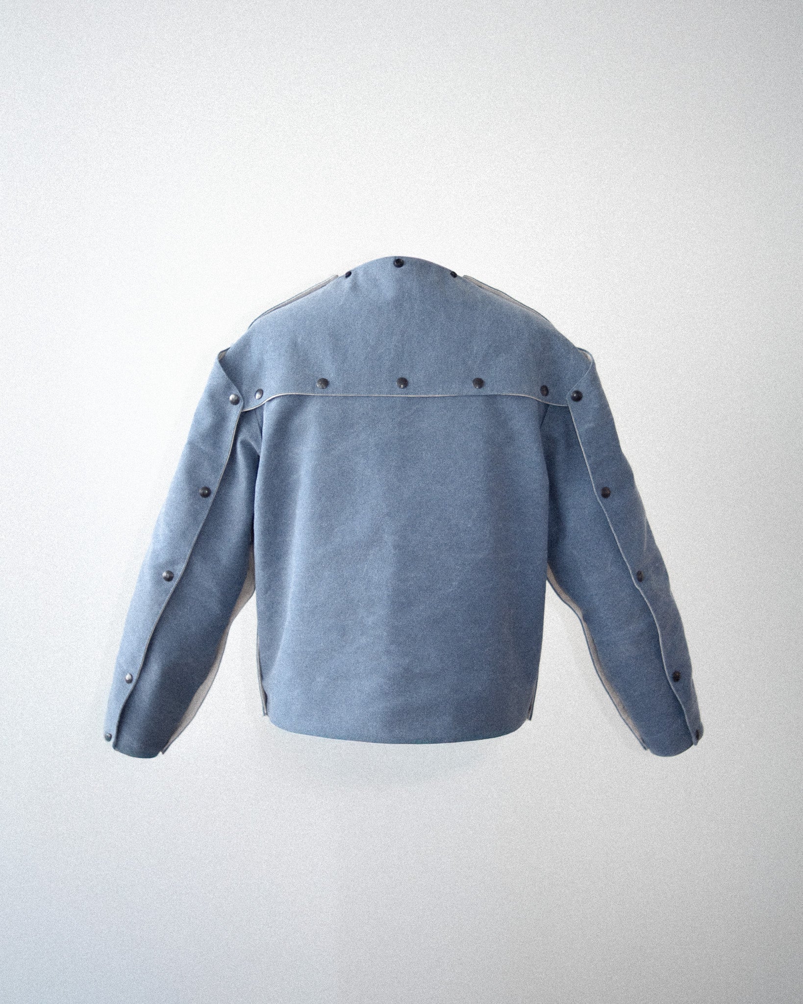 snap jacket - baby blue heavy canvas