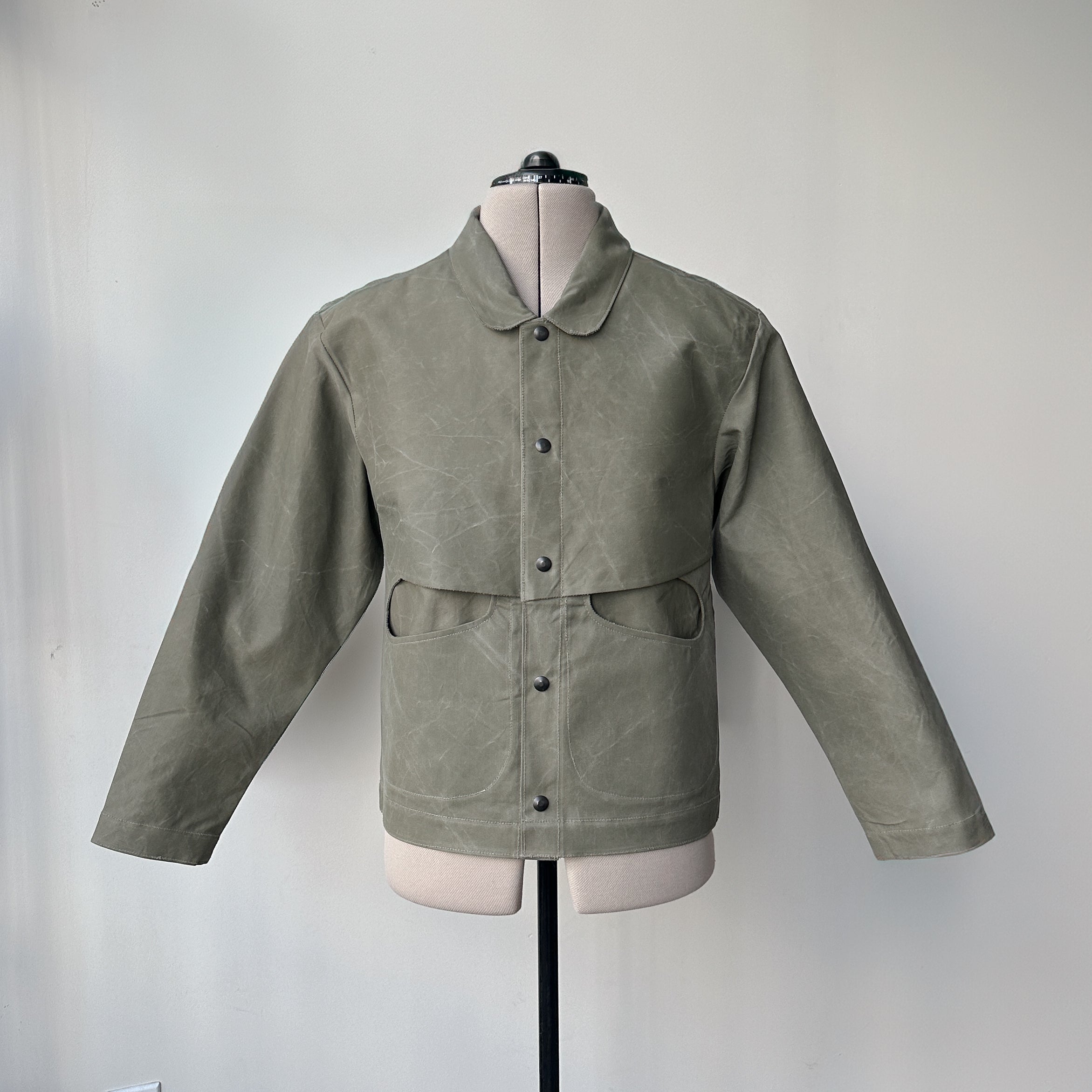 flap jacket - olive tent cover